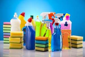 cleaning supplies to keep your storage space clean