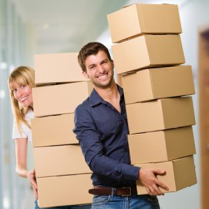 couple putting items in storage in Ottawa