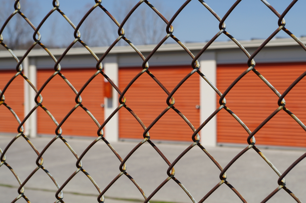 storage facility behind security fence