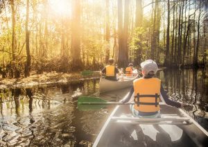 people canoeing in canada