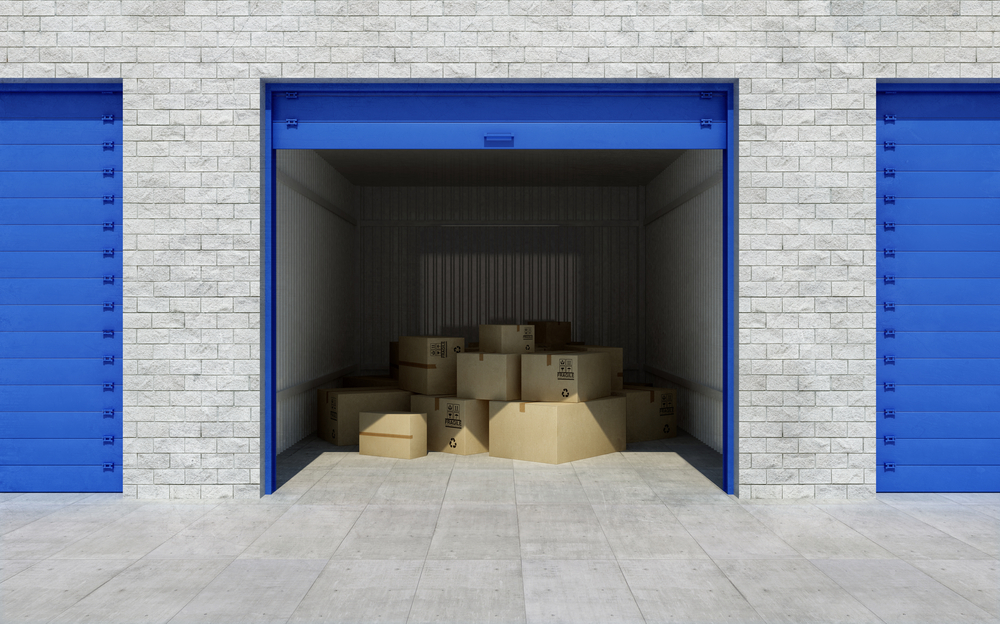 boxes in self storage unit